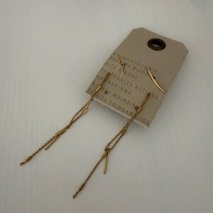 Anthropologie Gold Chain Earrings